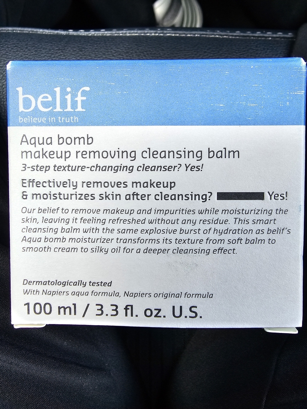 belif Aqua Bomb Makeup Removing Cleansing Balm - Blue